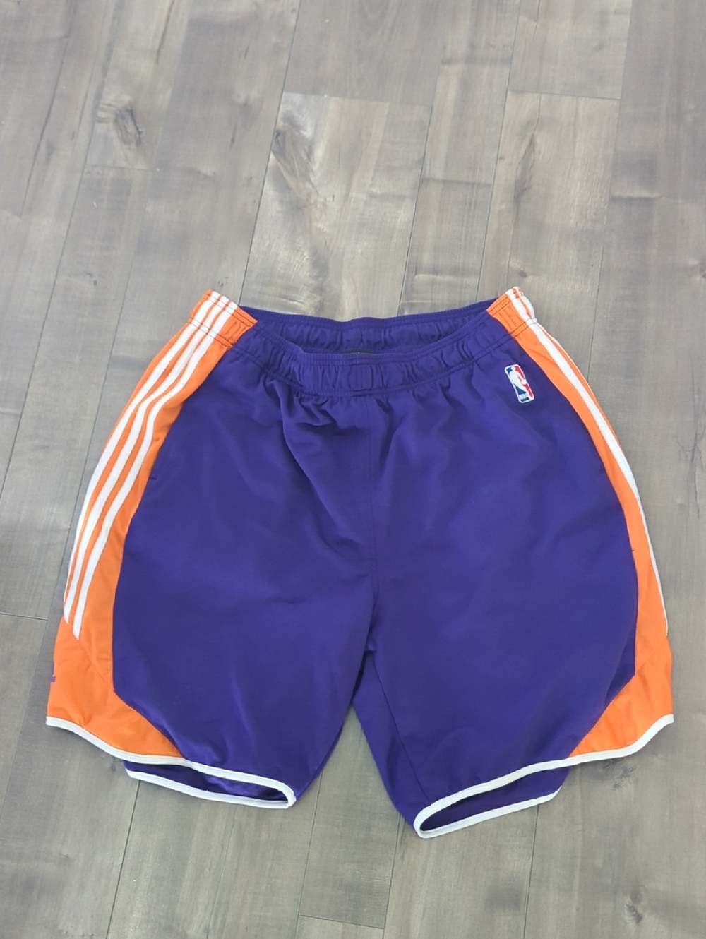 adidas Purple Phoenix Suns Sports Shorts with White Logo Tag Size XXL